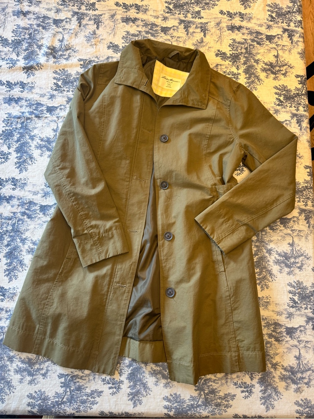 Eddie Bauer Button-Front trench